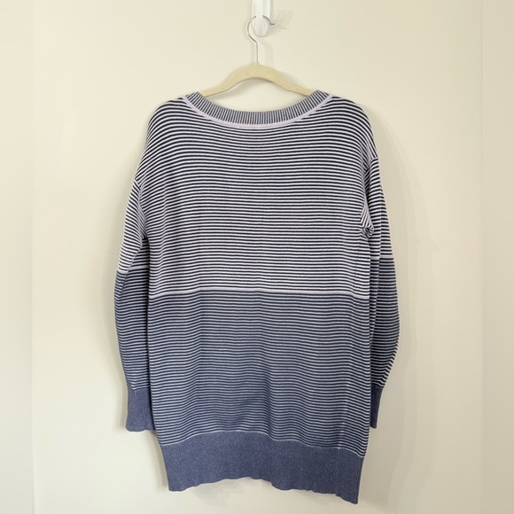 DAILY PRACTICE by Anthropologie Striped Ribbed Knit Tunic Dress Womens S Blue - Picture 5 of 6